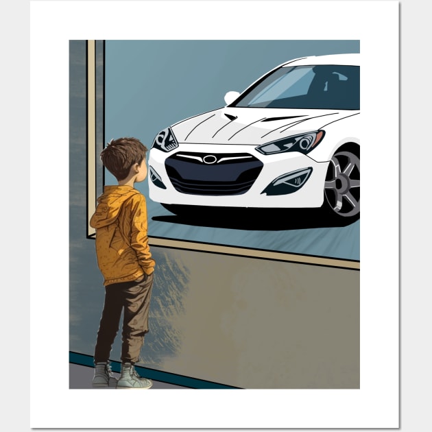 Hyundai Genesis Coupe Kids Dreams Wall Art by Rebellion Store